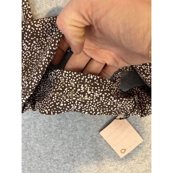 Skatie Brown Spotted Swimwear Bakini Top Women's XS‎ - Picture 5 of 5
